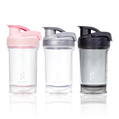 China Plastic Sport Shaker Water Bottle 400ml Viable Promotional Fitness Gym Eco Friendly Whey Protein Shake Cup Cup for sale