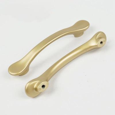 China Contemporary Porcelain Manufactures Sand Zinc Alloy Hidden Cabinet Handles Entry Door Pull Gold Handle For Drawer for sale