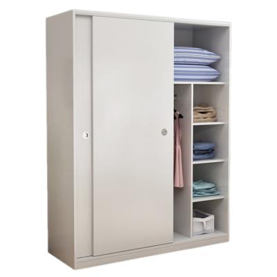 China Modern Push Door White Adjustable Storage Bedroom Furniture Simple Design Useful Convertible Wardrobe for sale