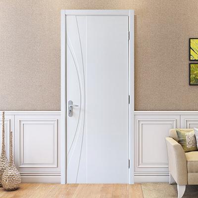 China Modern Home Modern Interior Wood Door Oak Swing Room Interior Hotel Door With Frame for sale