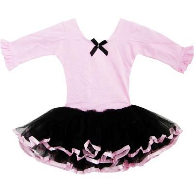 China Breathable Belt Trimmed Layers Pink Clothes Tutu Skirt Ballet Dance Costume Girls Dress For Toddler Kids for sale