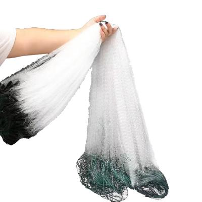 China Strong Monofilament Fishing Net Depth 1.5m Length 50m Gill Net 3 Layer Grid Gill Net Fishing Network Accessories for sale