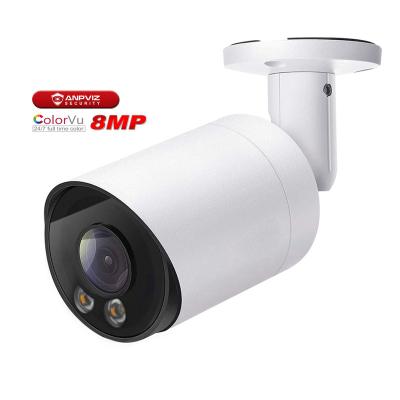 China Anpviz 8MP IP CAMERA NIGHT VISION Full Color POE Bullet IP Camera 2.8 Fixed Lens 24 Hours Color Image Built In Mic Motion Detection for sale