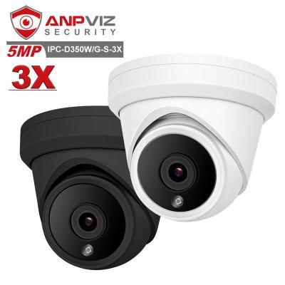 China Anpviz 5MP Motion Detection Camera CCTV Motorized 3X Zoom White Outdoor Security Camera IP66 H.265 Motion Detection Support APP Remote Access for sale