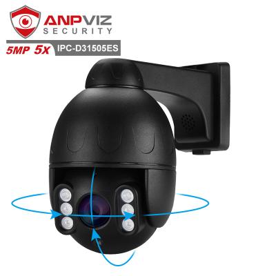 China Anpviz 5MP Camera Zoom 5X IP66 2 Way Built-in CCTV Camera Audio Up To 50M IR Distance Siren Survalience With SD Card Slot H.265 P2P for sale