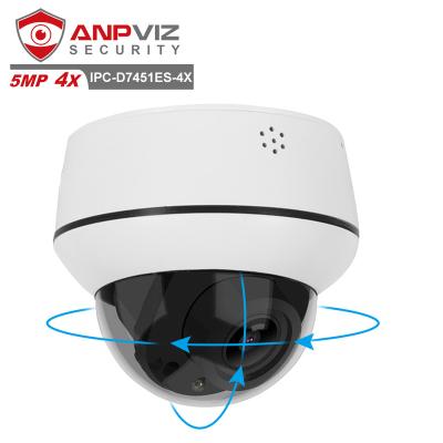 China Anpviz 5MP PTZ IP POE Security Dome Camera 4X Two Way Audio Optical Zoom IP66 Two Way Audio IR 30m H.265 for sale