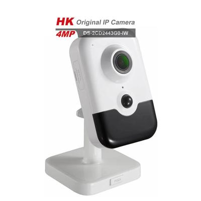 China Original NIGHT VISION HK DS-2CD2443G0-I 4MP CCTV Camera WDR Fixed Cube IP POE Camera H.265+ Built-in Two Way Audio for sale