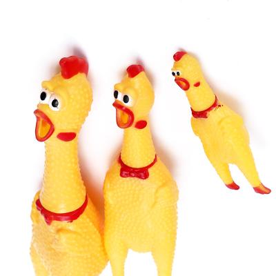 China Hot Sale Latex Stocked Screaming Chicken Toys Best Pet Dog Play Squeaky Chew Toys for sale