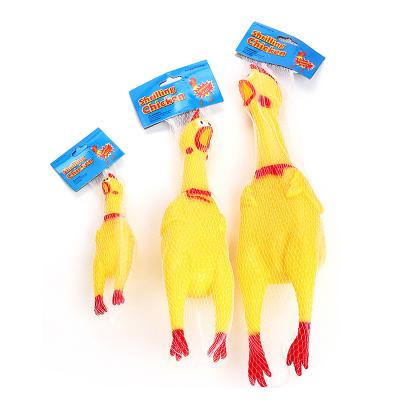 China Viable Hot Sale Latex Screaming Chicken Toys Best Pet Dog Play Squeaky Chew Toys for sale