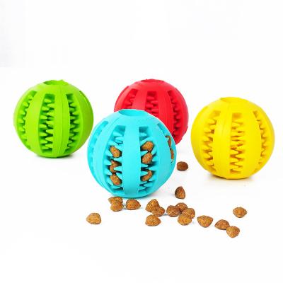 China Viable Dog Chewing Ball Toy Watermelon Clean Tooth Ball Can Snacked To Pet Leaking Food Balls Toys for sale