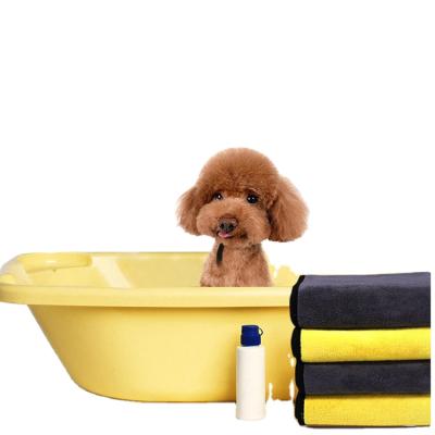 China Yooson Custom Wholesale Pet Towel Water Absorption Super Stocked Pet Bath Towel Microfiber for sale