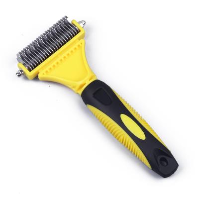 China Sustainable Cat Slicker Brush Remove Dog Bristle Pet Comb Self Cleaning Pet Grooming Brush for sale