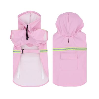 China Viable Factory Custom Waterproof Dog Rain Coat Jacket Dog Clothes Hoodies Raincoat for sale