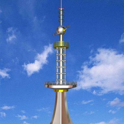 China Building 30 35 40 42 45 48 50 52 55 60 65 M Meter Tubular Iron 3 Telecommunication Pipe Steel Self Support Leg Tower Mast Pylon for sale