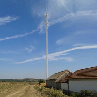 China 30m Pipe Telecommunication Wifi Building Antenna Tower Galvanized Steel Tubular Single Tube Communication Tower Pole for sale