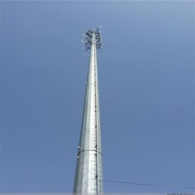 China Construction Single Pole Tower Galvanized Tubular Single Tube Communication Tower Steel Pole for sale