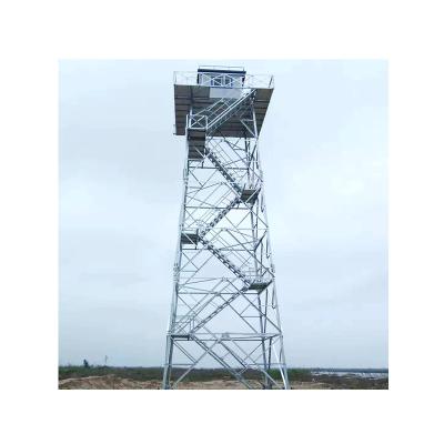 China Construction Angular Steel Mountain Forest Outlook Fire Observation Lattice Platform Watchtower For Sale for sale