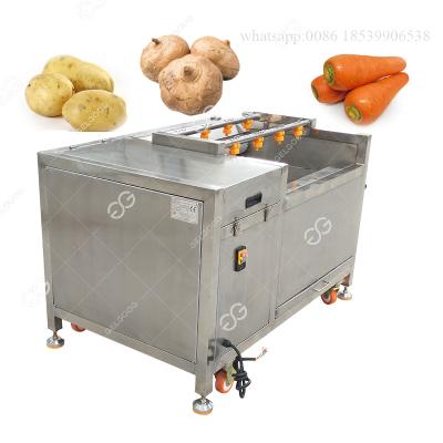 China High Efficiency Industrial Brush Roller Washing Vegetable Ginger Washer Orange Fruit Washing Machine for sale