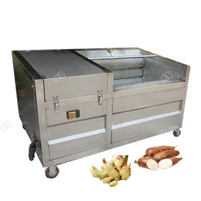 China Industrial Washing Machine Ginger Vegetable Washing Machine High Efficiency Price Brush Lemon Fruit Washing Machine for sale