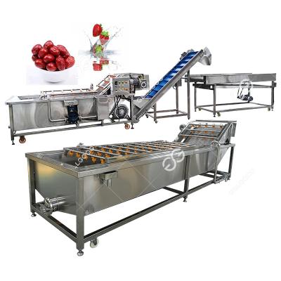 China food & Automatic Vegetable Line Fruit Air Bubble Beverage Plant Washing Cutting Vegetable Washing And Packing Machine for sale