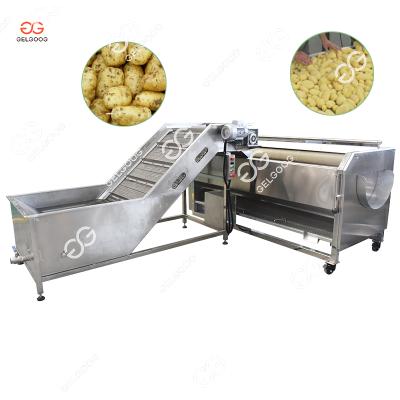 China High efficiency large stainless steel brush roller potato skin peeling machine potato peeling machine for restaurant for sale