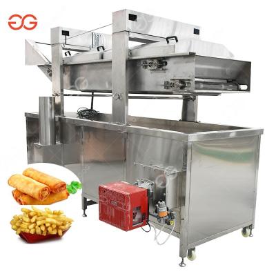 China High Efficiency Stainless Steel Automatic Wide Bean Fried Chicken Fryer Machine Continuous Frying Nuts for sale