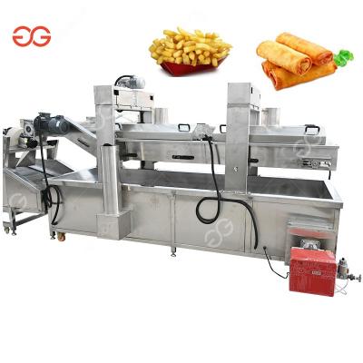 China High Efficiency Factory Price Chicken Meat Pork Skin Fryer Continuous Deep Onion Rings Fried Onion Machine for sale