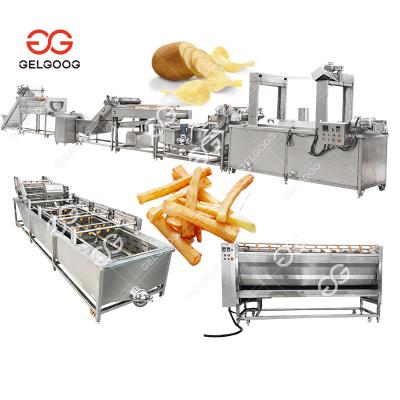 China Full Automatic Electric Potato Chips Making Machine Potato Chips Maker Plant Cost Cheap Potato Vegetable Processing Plant for sale