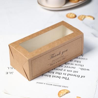 China Handmade Wholesale Food Grade Paper Drawer Cookies Cupcake Packaging Box With Clean Window for sale