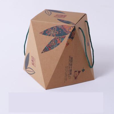 China Manufacturer Custom Shape Chinese Handmade Festival Gift Packing Box For Zongzi Rice Dumpling Cart for sale