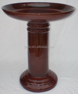 Κίνα Eco-friendly Pottery Bird Feeder Pottery Bird Feeder With Blackfor Silver Bird Application προς πώληση