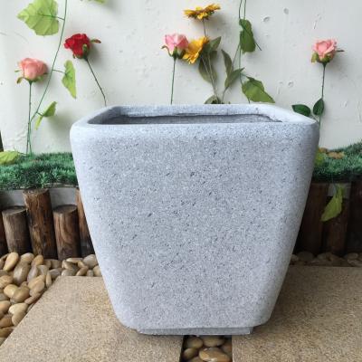 China fiberstone flower pot garden decoration garden high intensity pot for sale