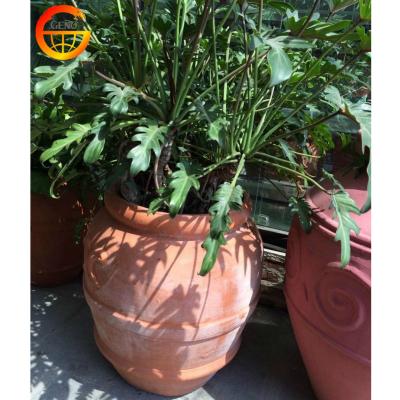 China Home and garden decoration outdoor round terracotta planter pot for flower wholesale à venda