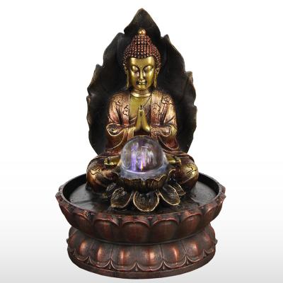 Chine India resin buddha fountain led polyresin garden water fountain with man god sculpture à vendre