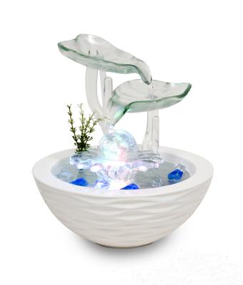 China China wholesale gifts glass water fountain with nice led for home decoration zu verkaufen