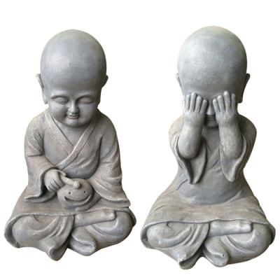 China China Resin Monk Sitting Buddha Figurine , Small Monk Wholesale for sale