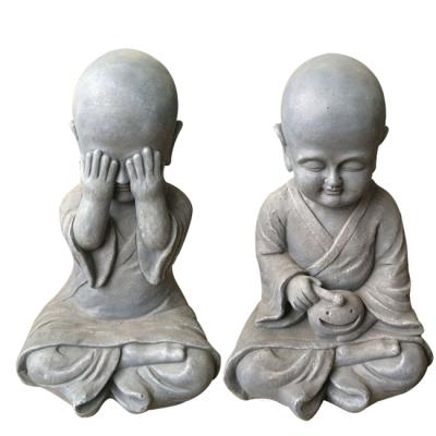 China Cute China Small Terracotta Resin Buddha Statue Garden Decor for sale