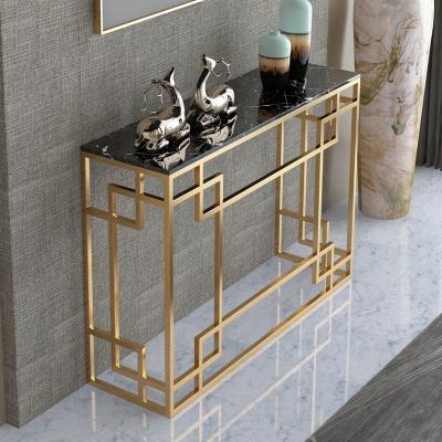 China 2021 tsble new style gold luxury console coffee table for sale