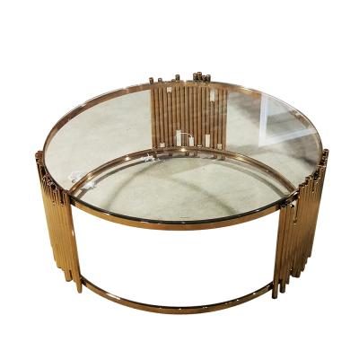 China Coffee table side table living room furniture metal small coffee table decoration round cover modern home table for sale