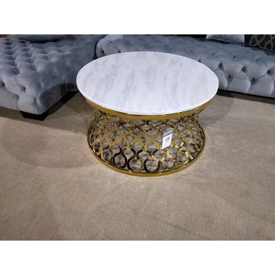 China Coffee table factory direct sale stainless steel living room marble table for sale