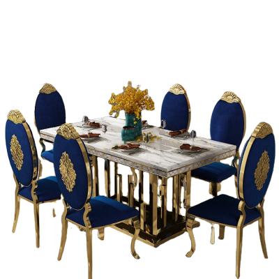 China (Others) 2021 Adjustable New Style Marble Dining Table Set for sale