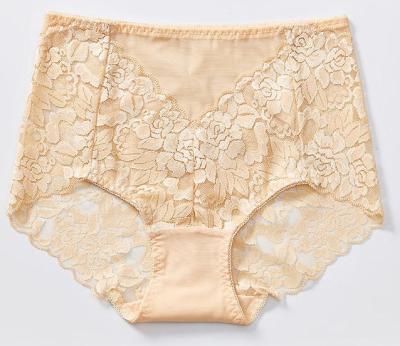 China Breathable Pastel Hippie Plus Size Mid Waist Lace Panties For Woman for sale