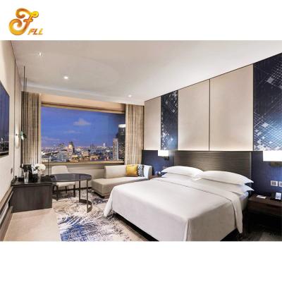 China Fulilai Hilton Hotel Project Case Luxury Hotel Bedroom Furniture Solid Wood Five Star Set for sale