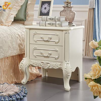 China Custom Commercial Bedroom Furniture Bedside Table Modern European Style Hotel Nightstand For Hotel Bed Room for sale