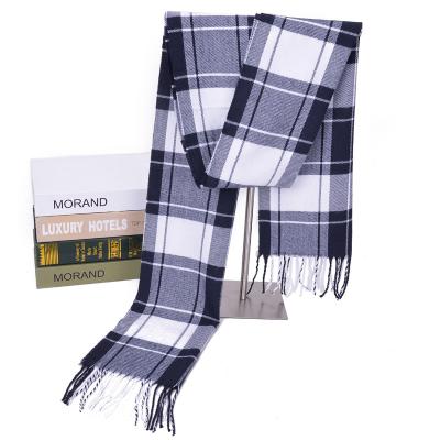 China Mens and ladies acrylic adult classic checked soft 100% acrylic scarf with comfortable and warm handfeel in winter season for sale