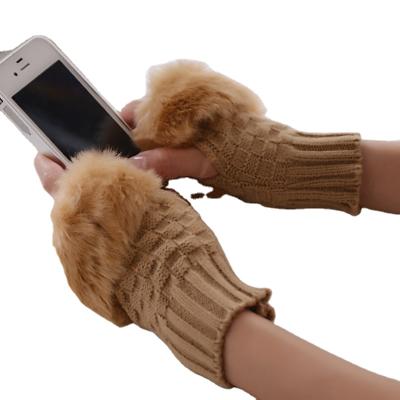 China adult halffinger soft and warm acrylic writingglove for winter season one size 14*10CM for sale