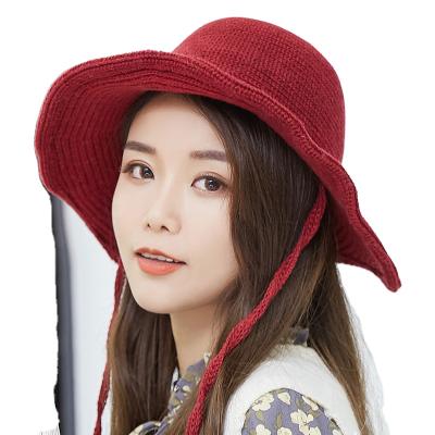 China Character adult ladies fashion foldable knit fisherman hat soft and comfortable handfeel for spring and summer season for sale