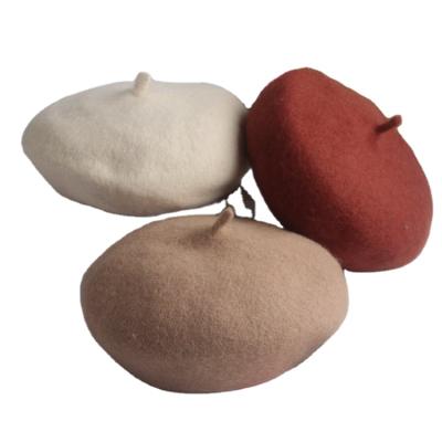 China Wool Outdoor Autumn Warm French Beret Ladies Fashion Painter Beanie Hats Many Colors Women Berets Girls COMMON Girls Wool Beret for sale