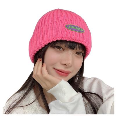 China COOL AND FASHION JOINT PATCH LOGO EMBROIDERY KNIT BEANIE HAT WITH HADNFEEL SOFT AND WARM FOR WINTER for sale