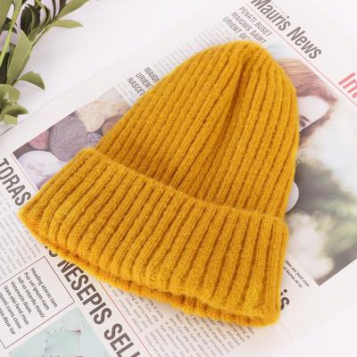 China COMMON Unisex Cheap Plain Hat Autumn Winter Acrylic Knit Hat Fashion Sport Solid Striped Hats OEM Style for sale